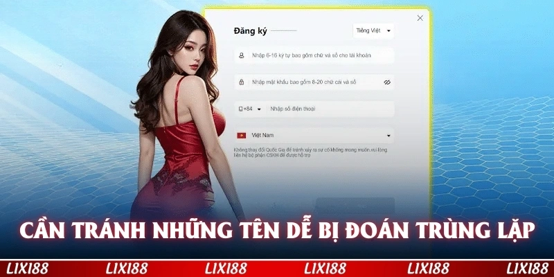 Cần tránh những tên dễ bị đoán hoặc trùng lặp với người khác